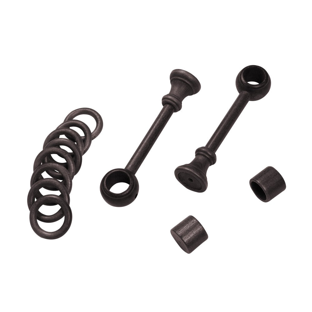 Galerie simpla lemn masiv Cafiro, consola standard, nuanta wenge, 320 cm - KIT COMPLET