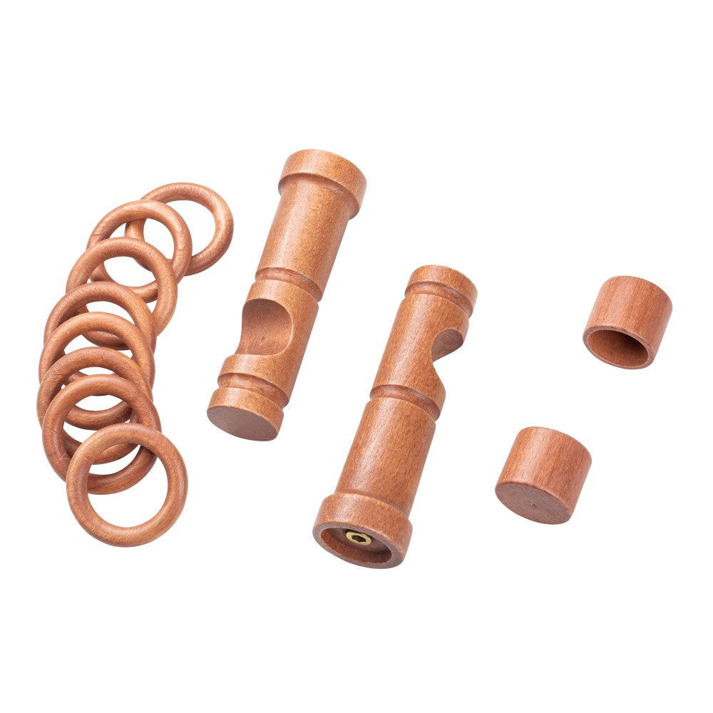 Galerie simpla lemn masiv Cafiro, consola moderna, nuanta cires, 320 cm - KIT COMPLET