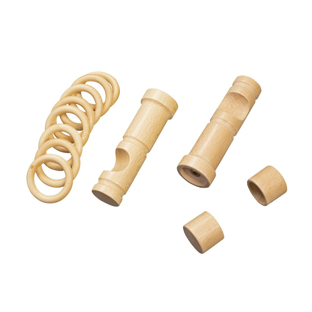 Galerie simpla lemn masiv Cafiro, consola moderna, nuanta natur, 320 cm - KIT COMPLET