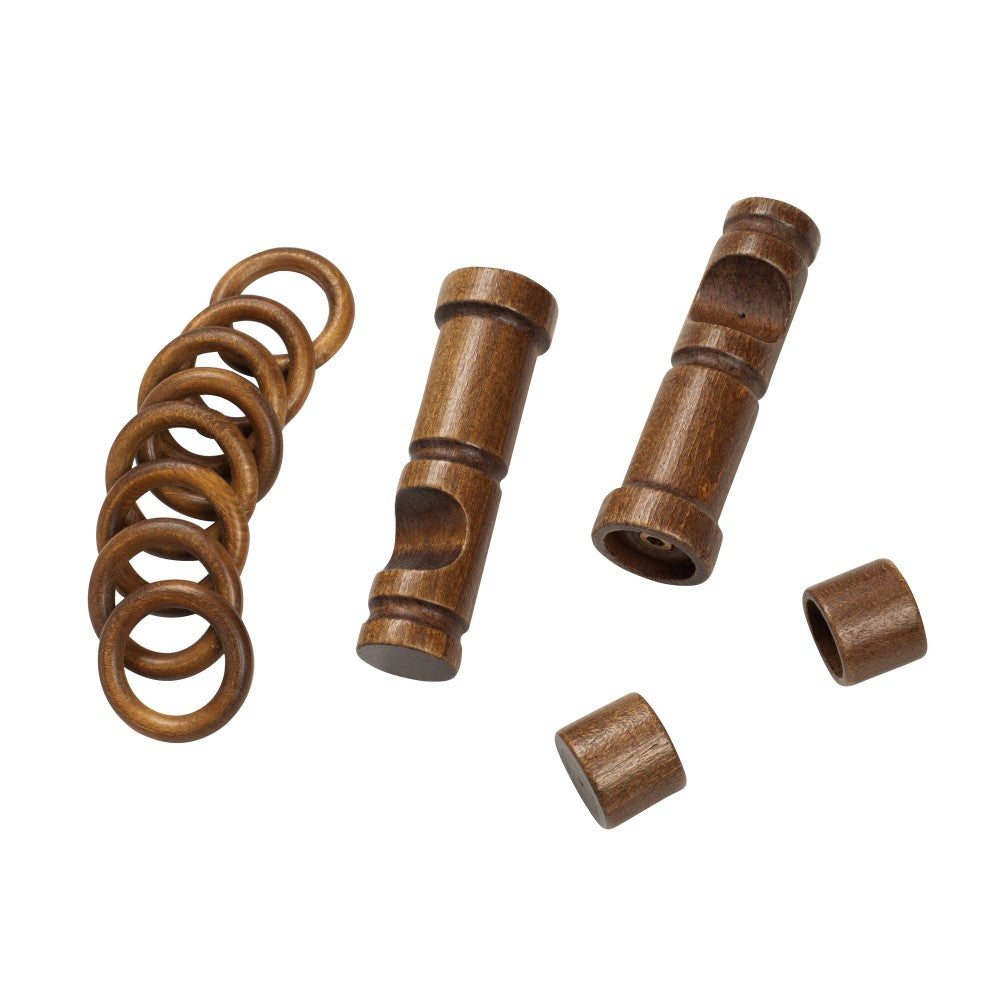 Galerie simpla lemn masiv Cafiro, consola moderna, nuanta nuc, 200 cm - KIT COMPLET