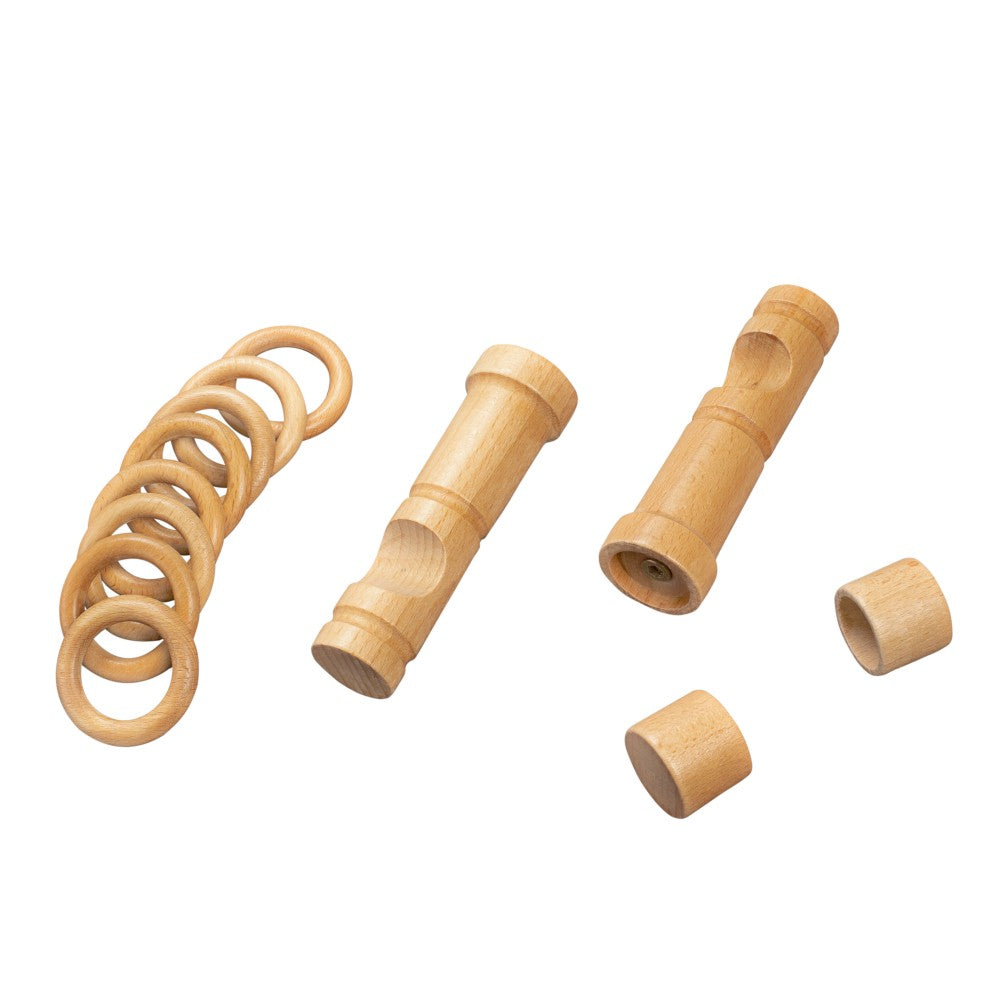 Galerie simpla lemn masiv Cafiro, consola moderna, nuanta stejar, 120 cm - KIT COMPLET