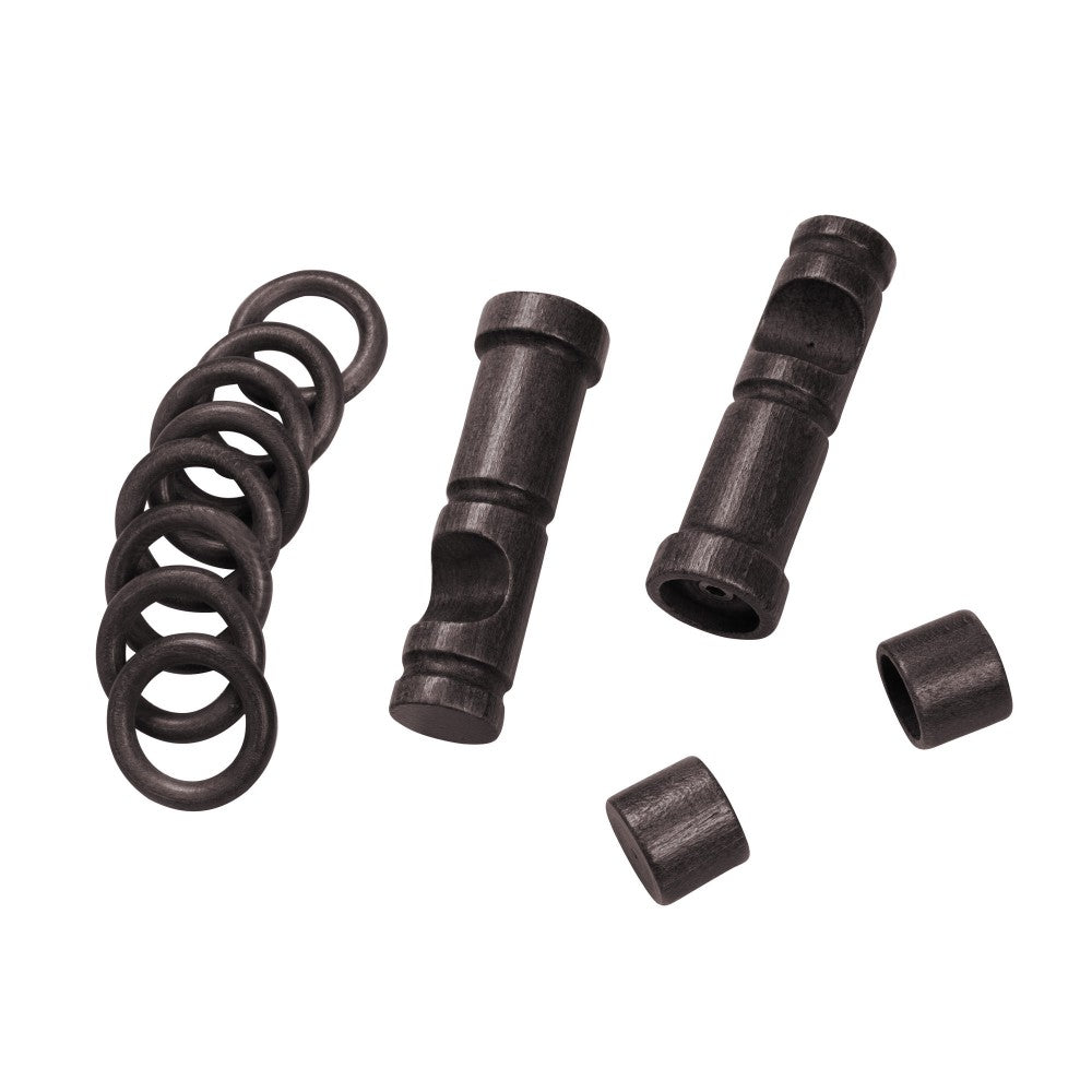 Galerie simpla lemn masiv Cafiro, consola moderna, nuanta wenge, 260 cm - KIT COMPLET