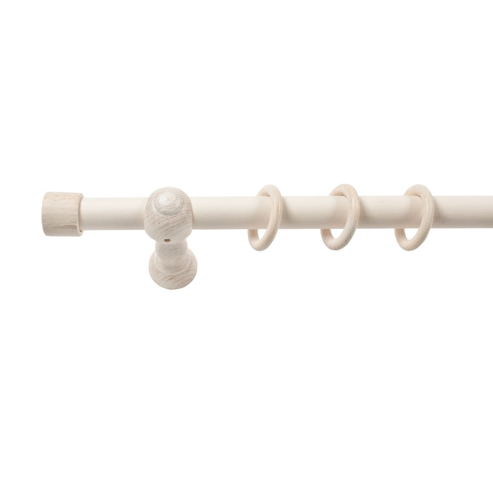 Galerie simpla lemn masiv Cafiro, consola clasica, nuanta alb-antic, 180 cm - KIT COMPLET