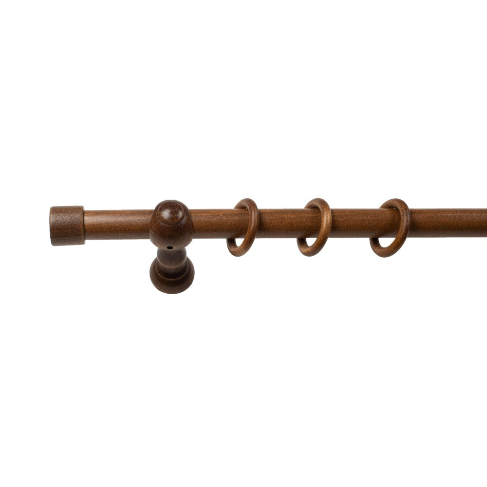 Galerie simpla lemn masiv Cafiro, consola clasica, nuanta nuc, 180 cm - KIT COMPLET
