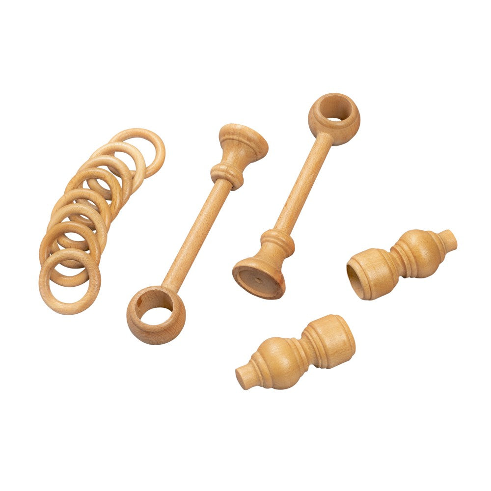 Galerie simpla lemn masiv Filigrano, consola standard, nuanta stejar, 260 cm - KIT COMPLET