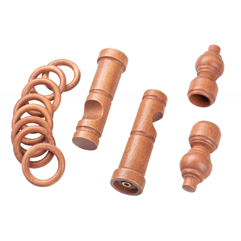 Galerie simpla lemn masiv Filigrano, consola moderna, nuanta cires, 360 cm - KIT COMPLET