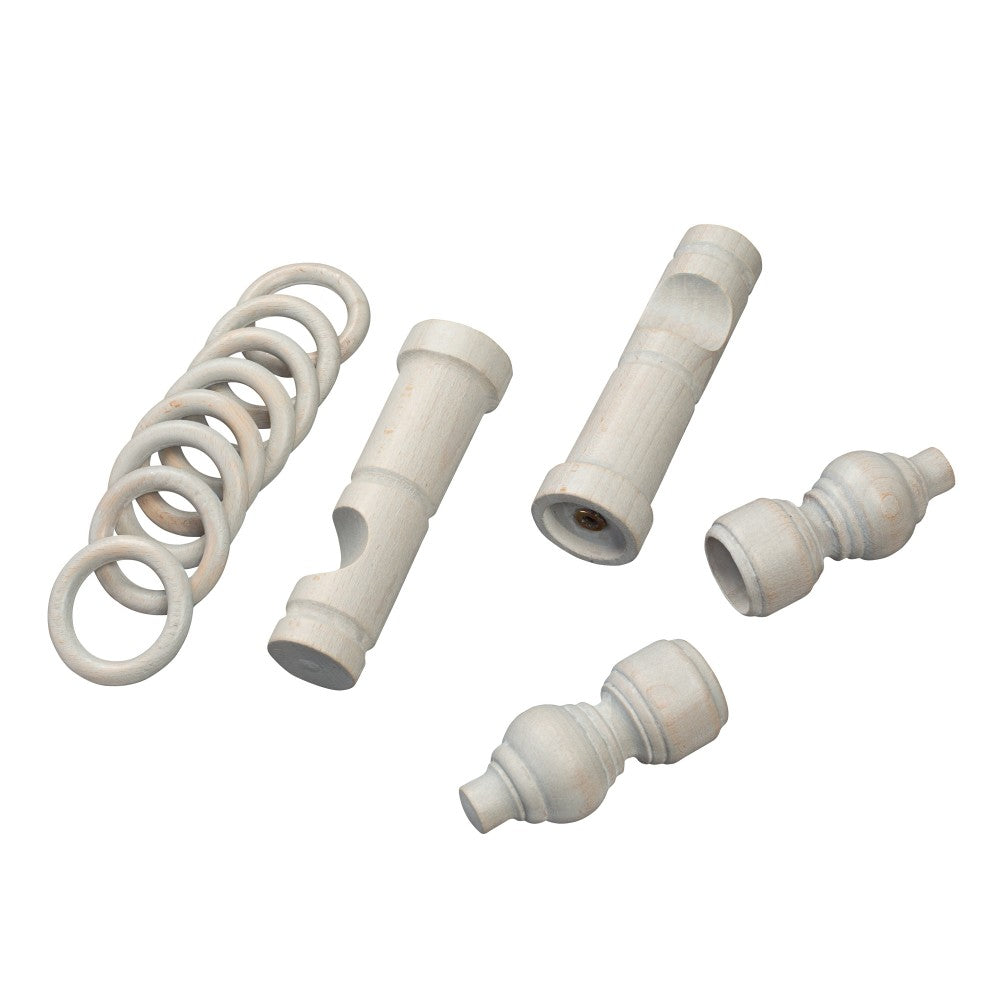 Galerie simpla lemn masiv Filigrano, consola moderna, nuanta gri-antic, 220 cm - KIT COMPLET