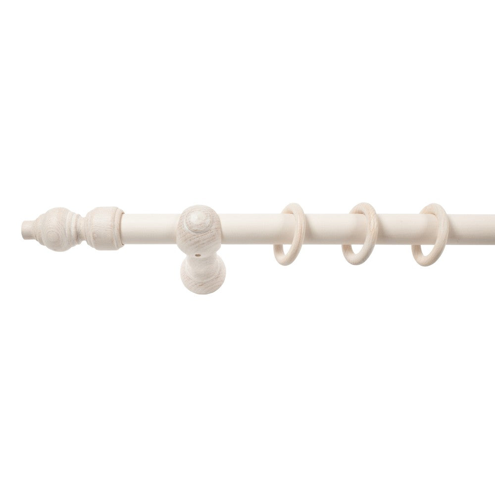 Galerie simpla lemn masiv Filigrano, consola clasica, nuanta alb-antic, 260 cm - KIT COMPLET