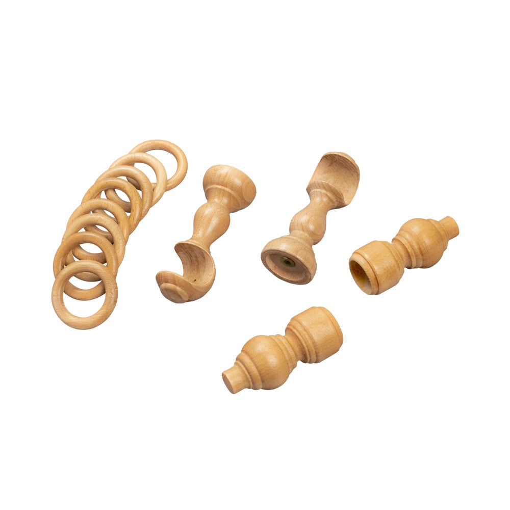 Galerie simpla lemn masiv Filigrano, consola clasica, nuanta stejar, 120 cm - KIT COMPLET