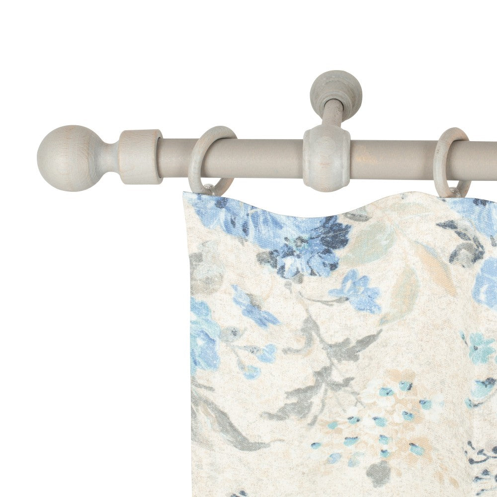 Galerie simpla lemn masiv Giro, consola standard, nuanta gri-antic, 360 cm - KIT COMPLET