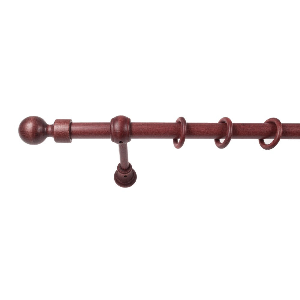 Galerie simpla lemn masiv Giro, consola standard, nuanta mahon, 260 cm - KIT COMPLET