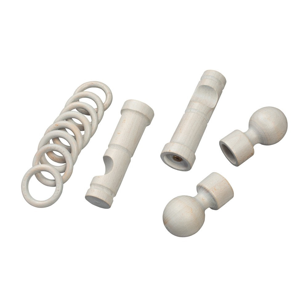 Galerie simpla lemn masiv Giro, consola moderna, nuanta gri-antic, 200 cm - KIT COMPLET