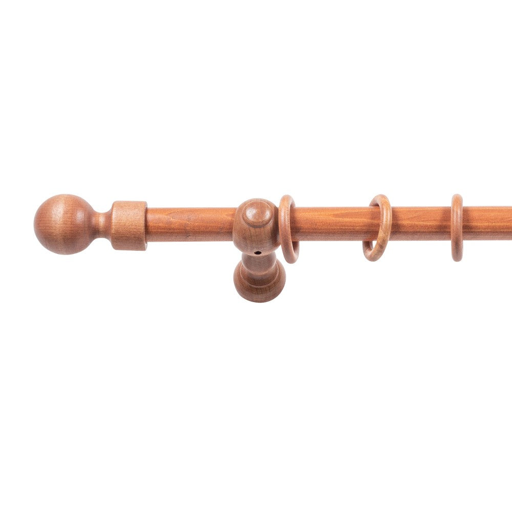 Galerie simpla lemn masiv Giro, consola clasica, nuanta cires, 180 cm - KIT COMPLET