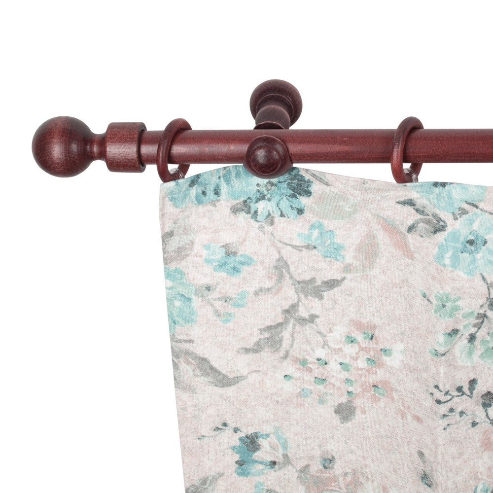 Galerie simpla lemn masiv Giro, consola clasica, nuanta mahon, 200 cm - KIT COMPLET