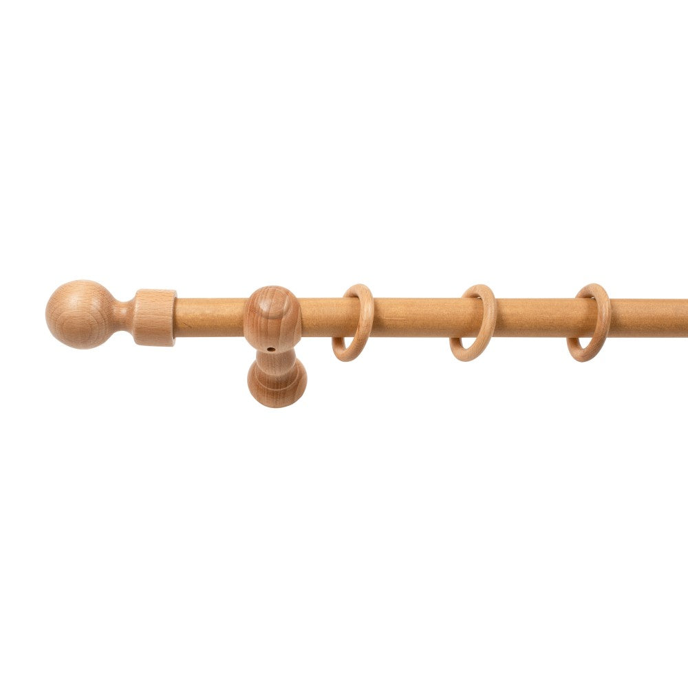 Galerie simpla lemn masiv Giro, consola clasica, nuanta stejar, 260 cm - KIT COMPLET