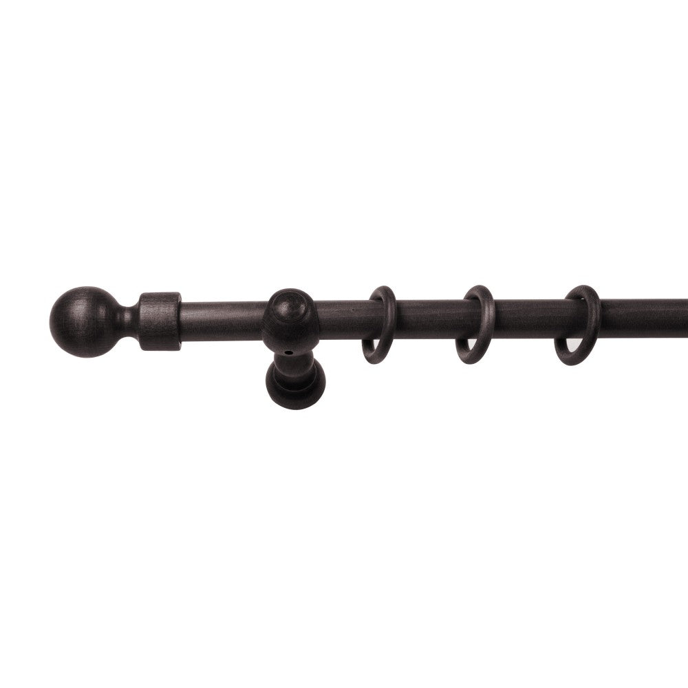 Galerie simpla lemn masiv Giro, consola clasica, nuanta wenge, 200 cm - KIT COMPLET