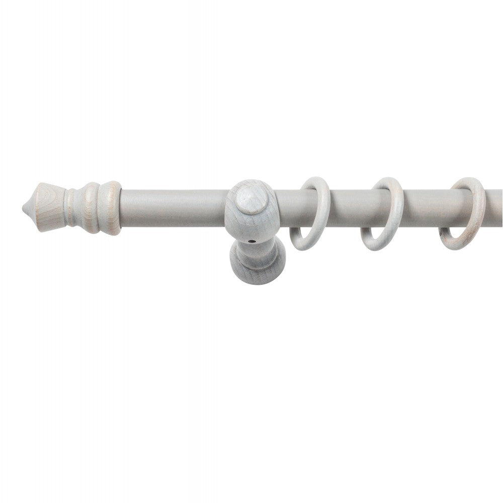 Galerie simpla lemn masiv King, consola clasica, nuanta gri-antic, 280 cm - KIT COMPLET