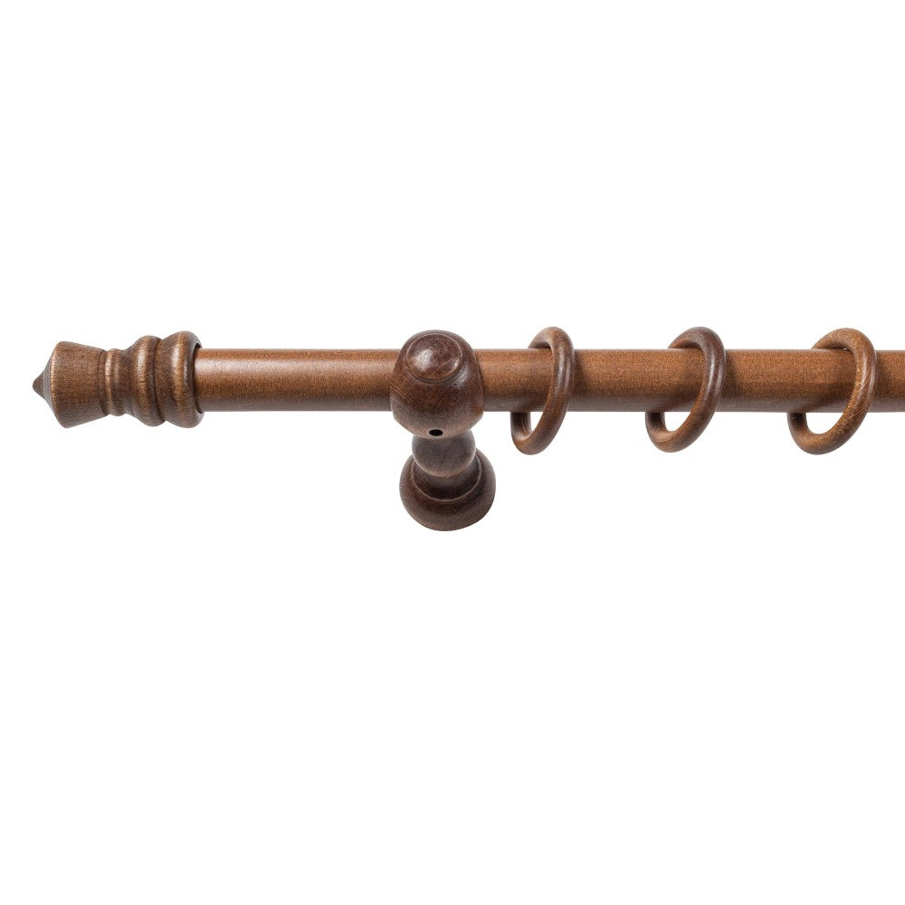 Galerie simpla lemn masiv King, consola clasica, nuanta nuc, 220 cm - KIT COMPLET