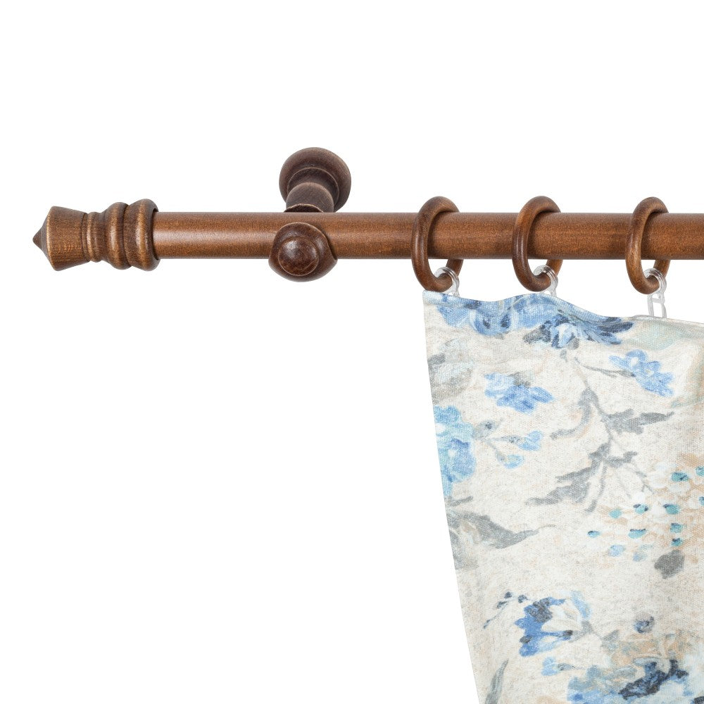Galerie simpla lemn masiv King, consola clasica, nuanta nuc, 120 cm - KIT COMPLET