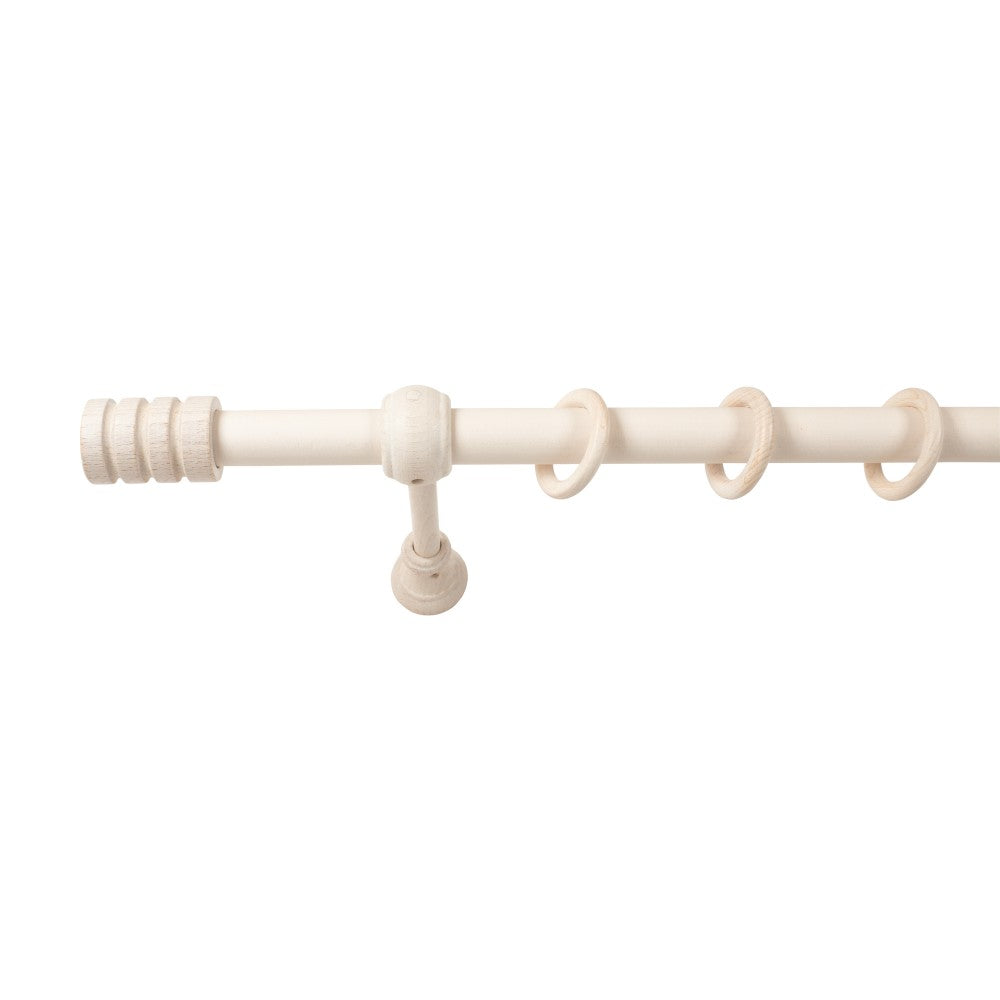 Galerie simpla lemn masiv Pisa, consola standard, nuanta alb-antic, 160 cm - KIT COMPLET