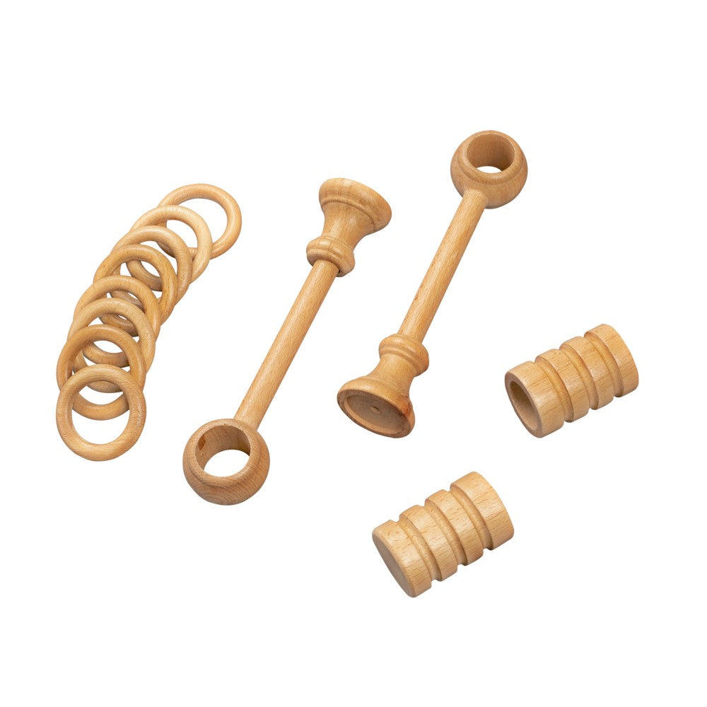 Galerie simpla lemn masiv Pisa, consola standard, nuanta stejar, 400 cm - KIT COMPLET