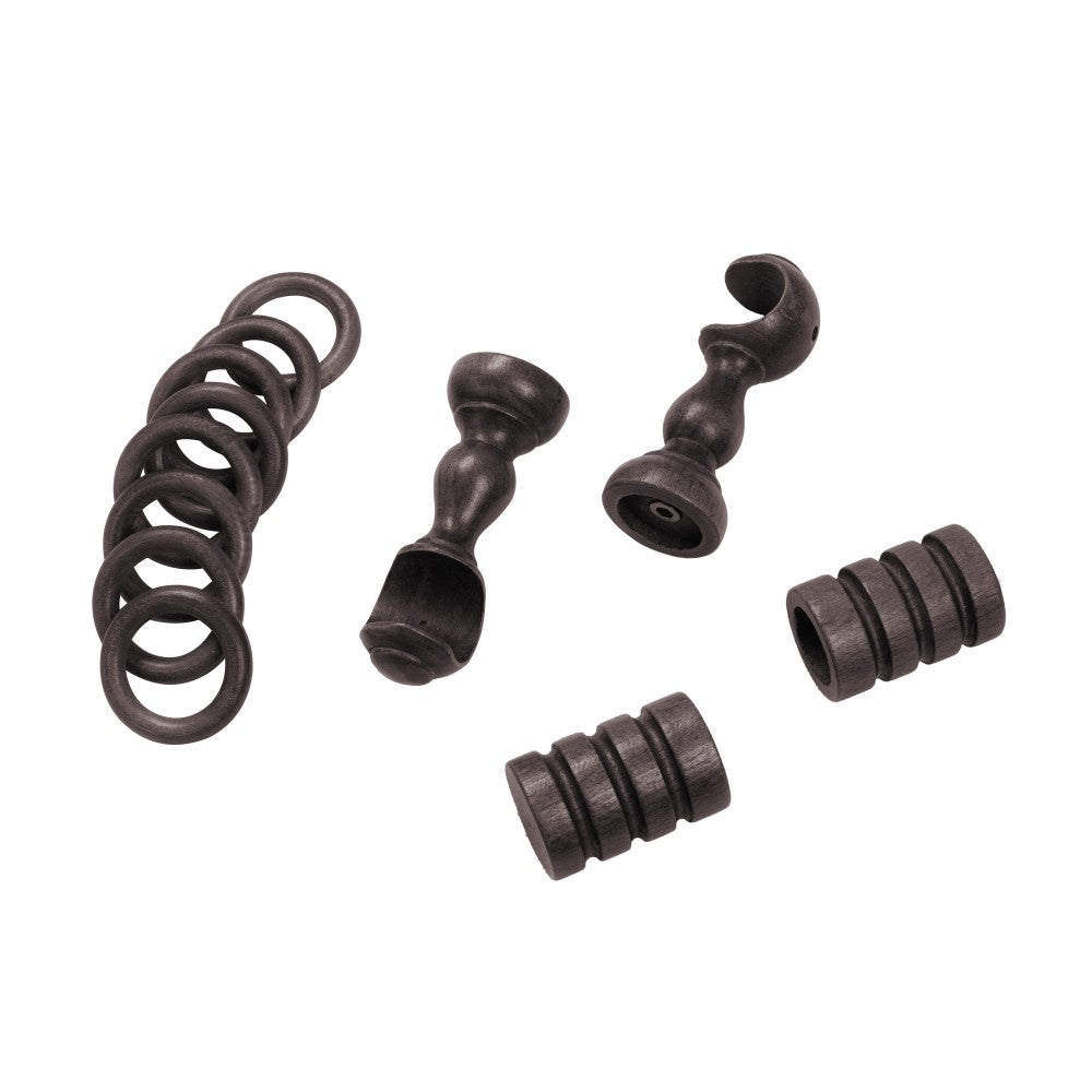Galerie simpla lemn masiv Pisa, consola clasica, nuanta wenge, 160 cm - KIT COMPLET