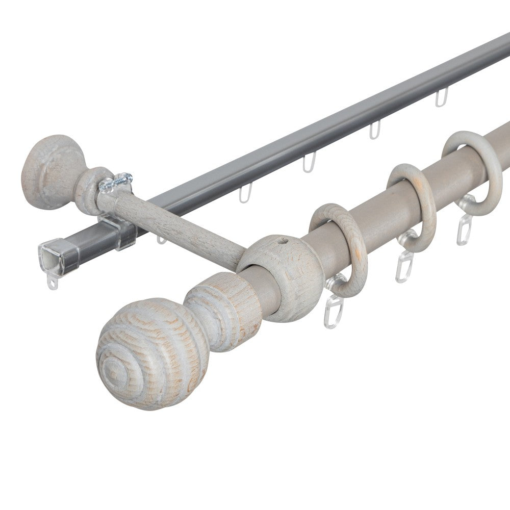 Simple gallery, solid wood, Regal, antique gray shade, 160 cm - U-RAIL INCLUDED 