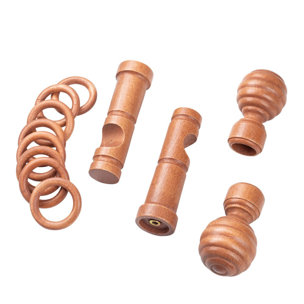 Galerie simpla lemn masiv Regal, consola moderna, nuanta cires, 180 cm - KIT COMPLET