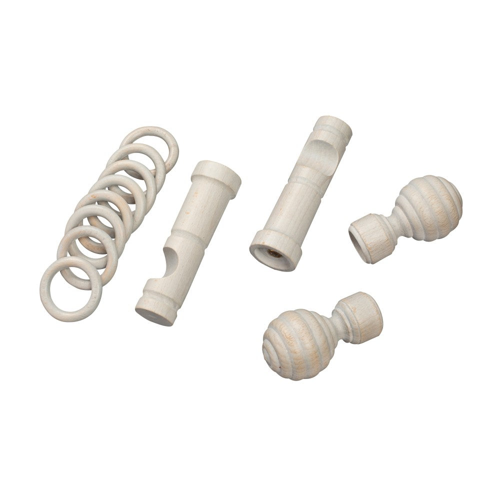 Galerie simpla lemn masiv Regal, consola moderna, nuanta gri-antic, 240 cm - KIT COMPLET