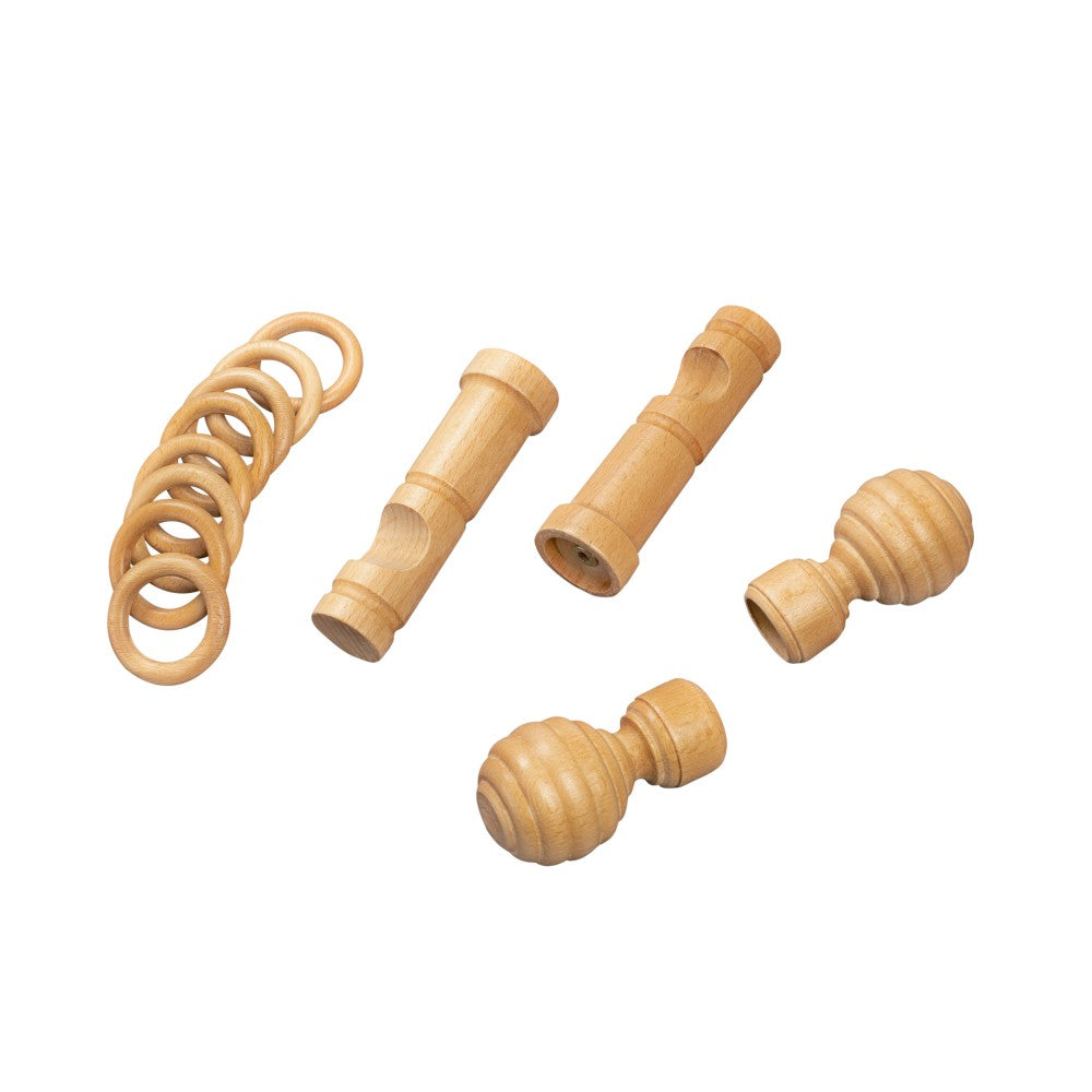Galerie simpla lemn masiv Regal, consola moderna, nuanta stejar, 120 cm - KIT COMPLET