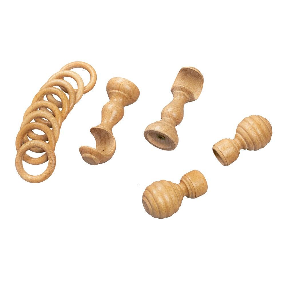 Galerie simpla lemn masiv Regal, consola clasica, nuanta stejar, 160 cm - KIT COMPLET