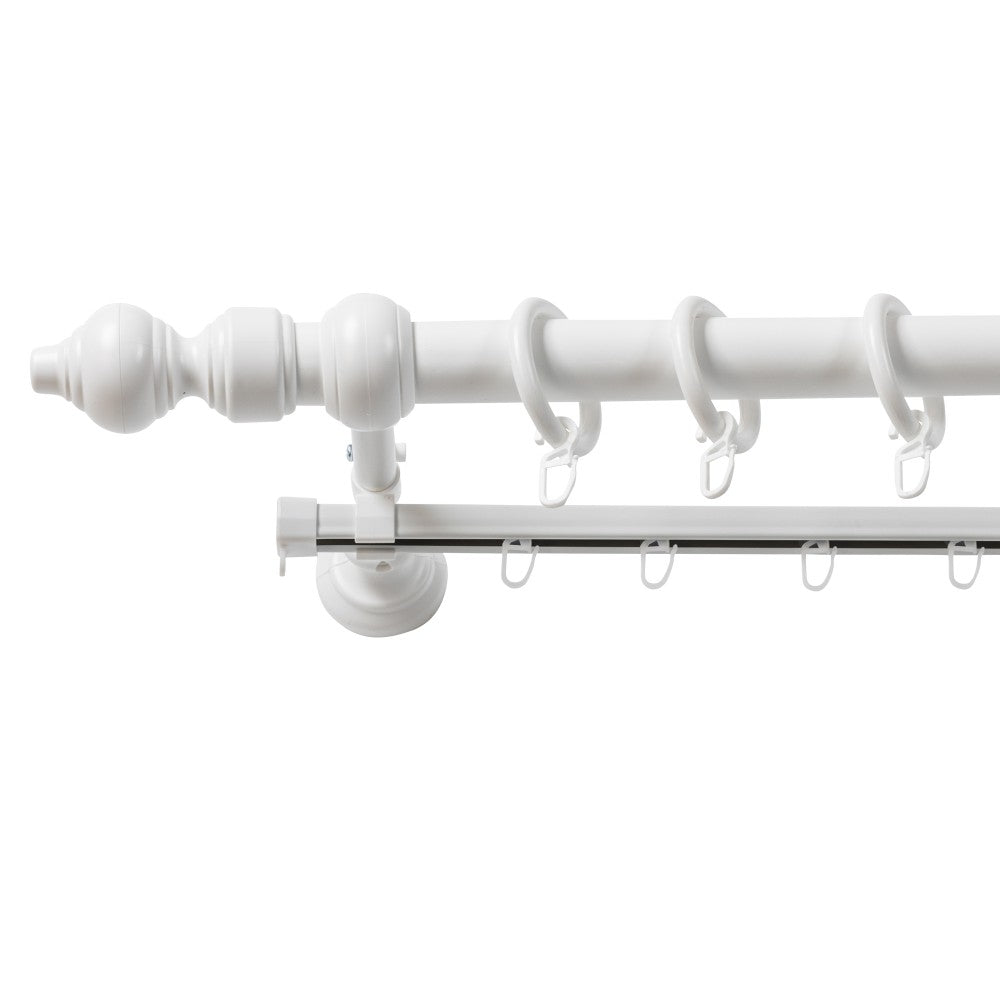 Galerie metal infoliat Filigrano, culoare alb, 240 cm - SINA U INCLUSA