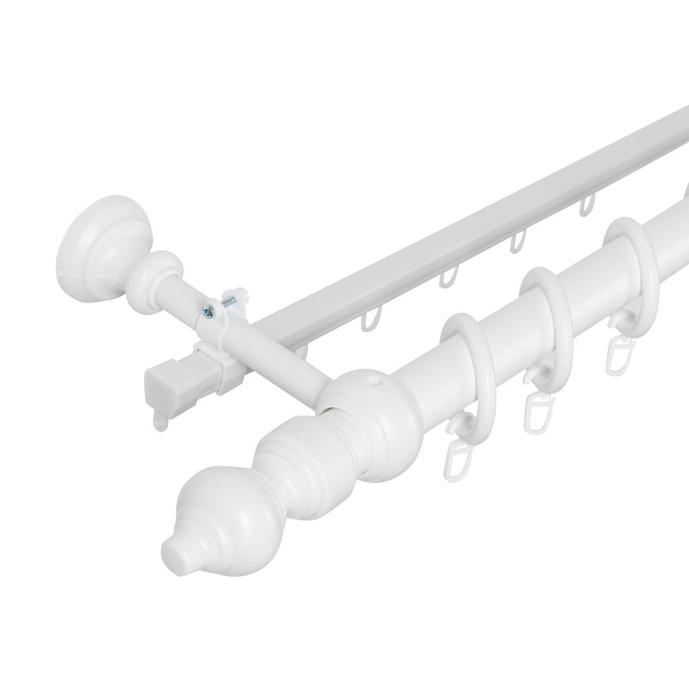 Galerie metal infoliat Filigrano, culoare alb, 120 cm - SINA U INCLUSA