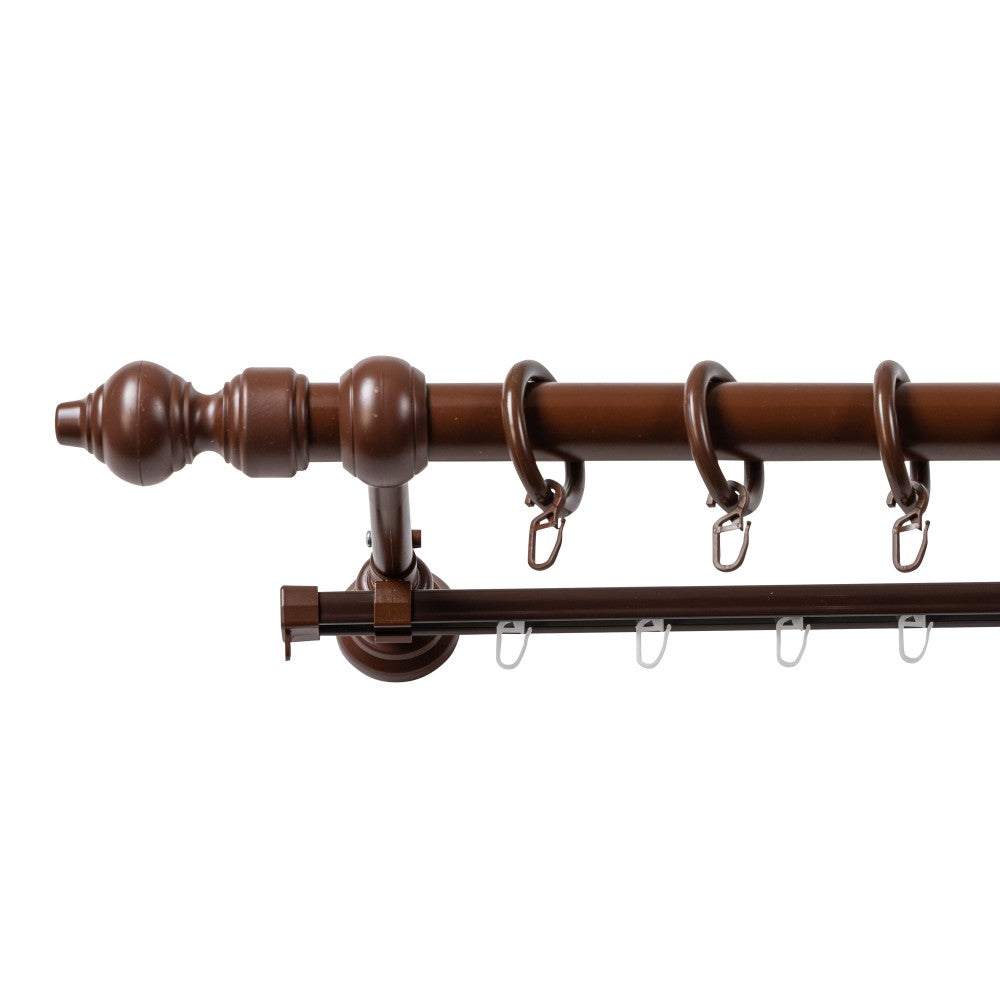 Galerie metal infoliat Filigrano, culoare maro, 280 cm - SINA U INCLUSA