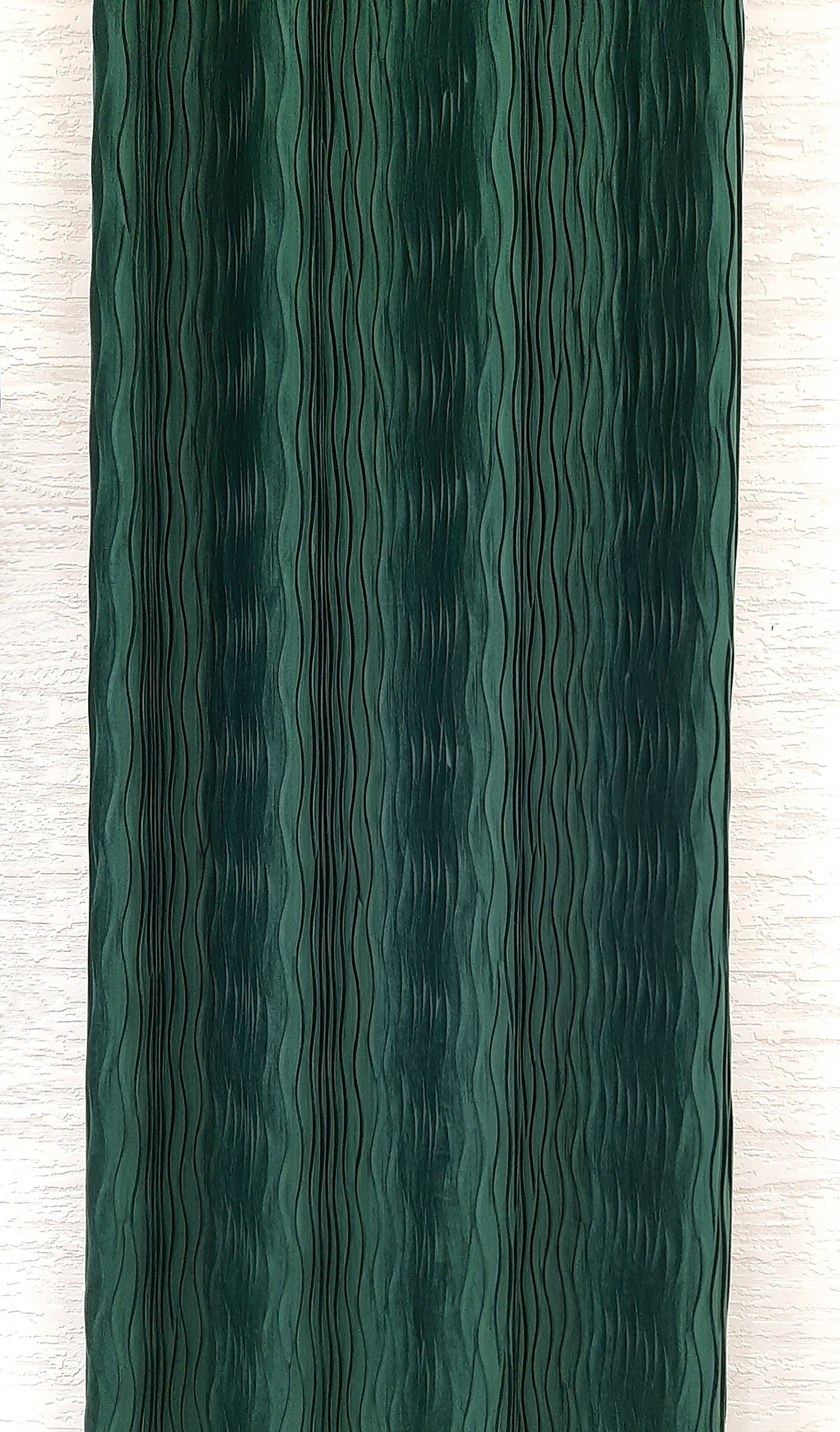 Draperie Velvet 35 plisată, catifea, verde smarald