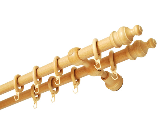 DOUBLE WOODEN GALLERY KIT APOLLO 28/28MM Natural 160 cm