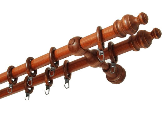 DOUBLE WOODEN GALLERY KIT APOLLO 28/28MM Walnut 200 cm