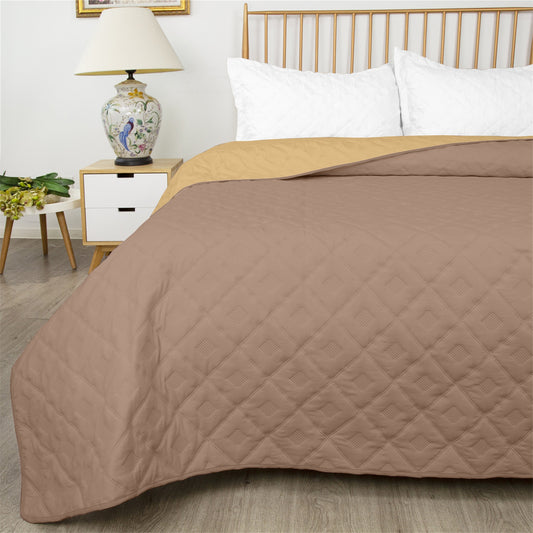 Cuvertura pentru pat ARENA 200/220 cm bej si ocru