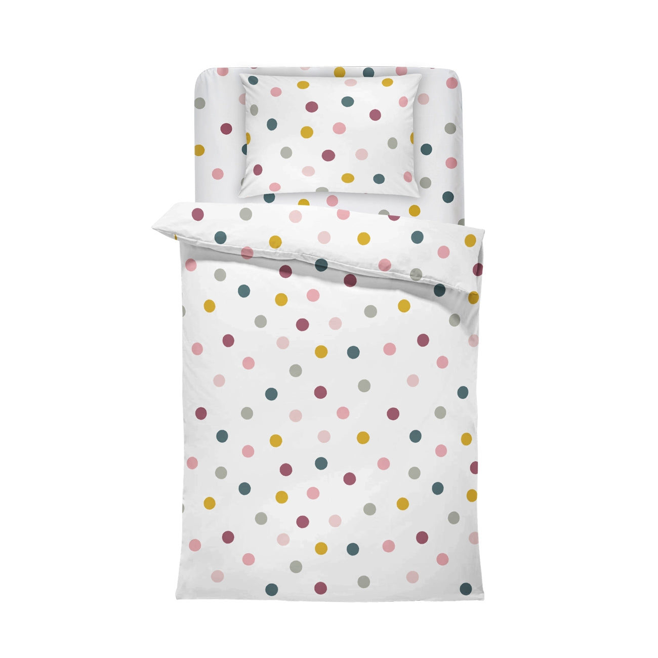 Lenjerie de pat pentru bebelusi JOY 100% bumbac ranforce 3 piese