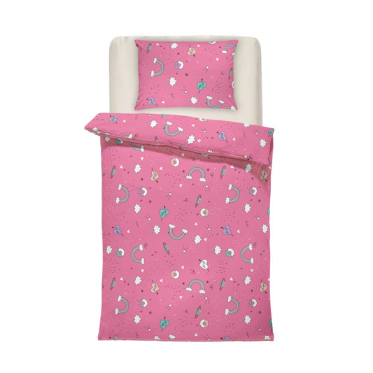 Lenjerie de pat pentru bebelusi UNICORN 2 Bumbac Ranforce 100% 3 piese