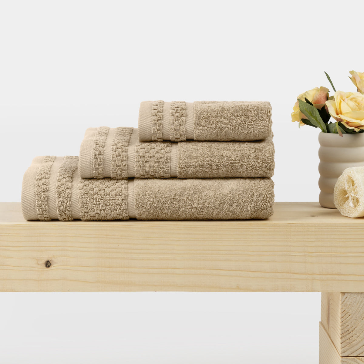 Prosop de baie BAMBOO bej 50/80 cm 50% bambus 50% bumbac