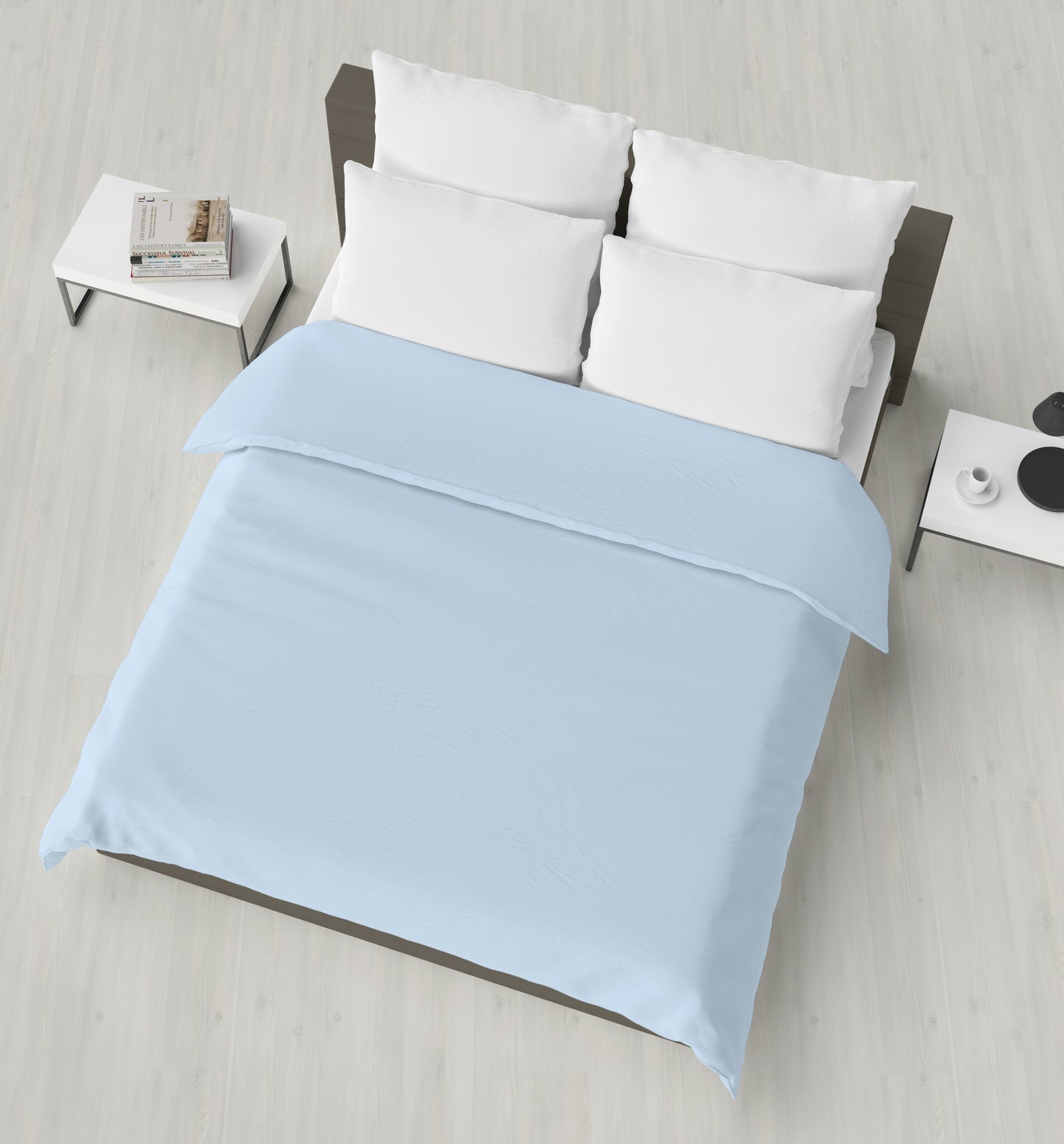 Cearsaf de pilota ALBASTRU DESCHIS 200/215 cm 100% bumbac ranforce