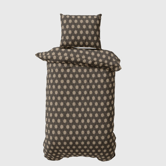 Lenjerie de pat fara cearsaf de pat din bumbac satinat KARERO 2 piese