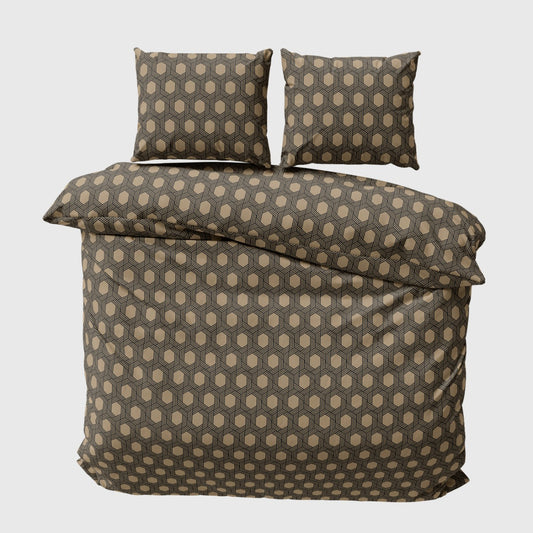 Lenjerie de pat fara cearsaf de pat din bumbac satinat KARERO 3 piese