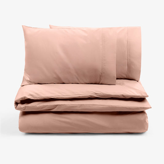 Lenjerie de pat fara cearsaf de pat PIERSICA PERCALE 3 piese