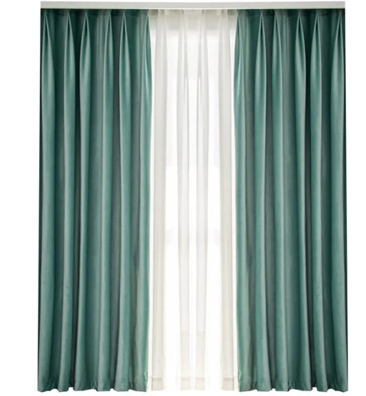 Draperie catifea Velvet 5018/52, verde mentă închis