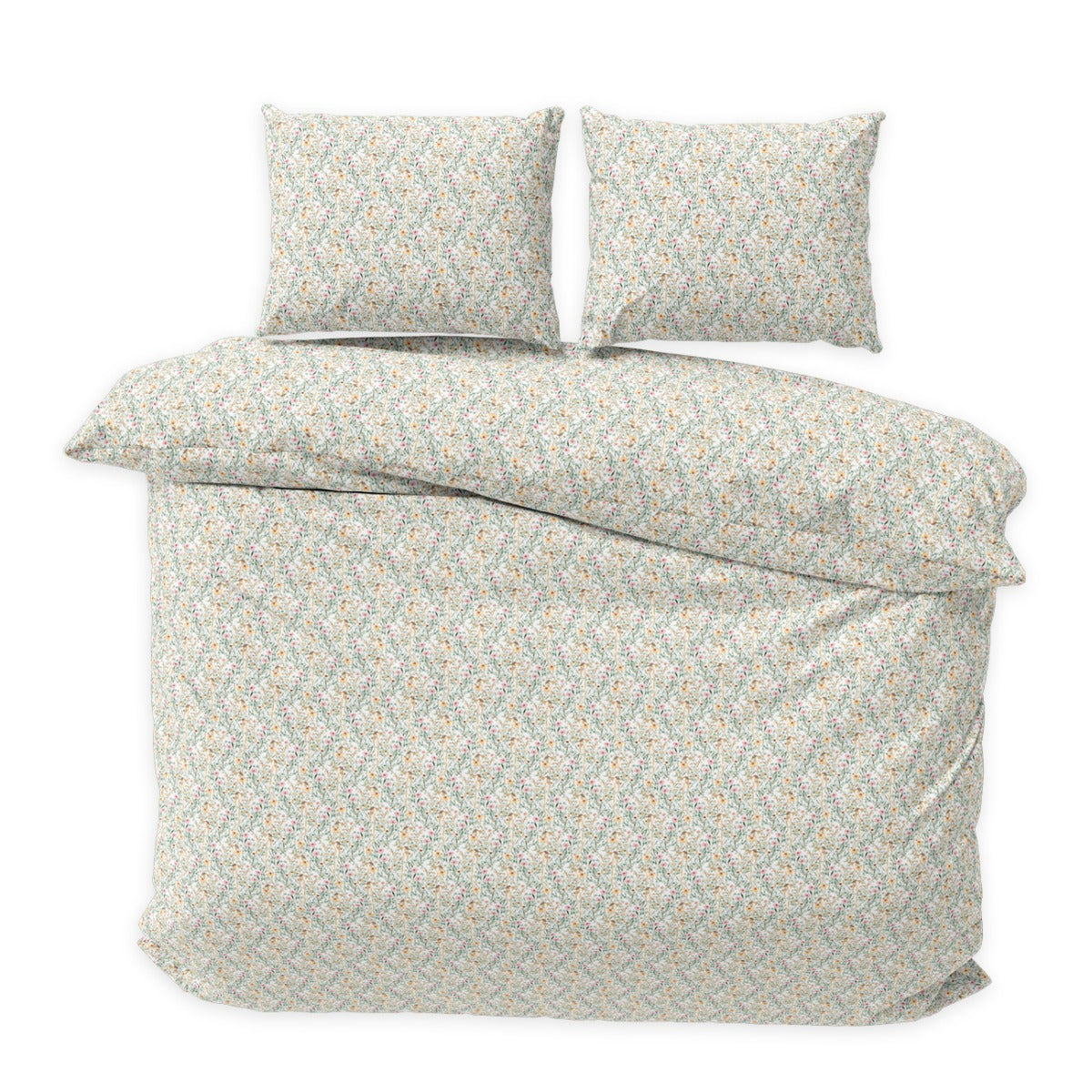 Lenjerie de pat fara cearsaf de pat FIORI 100% bumbac ranforce 3 piese
