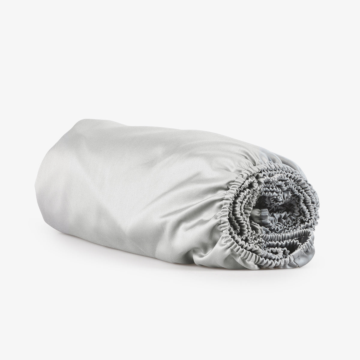 Fitted sheet SATEEN SILVERY 200/200/25 cm 100% satin cotton