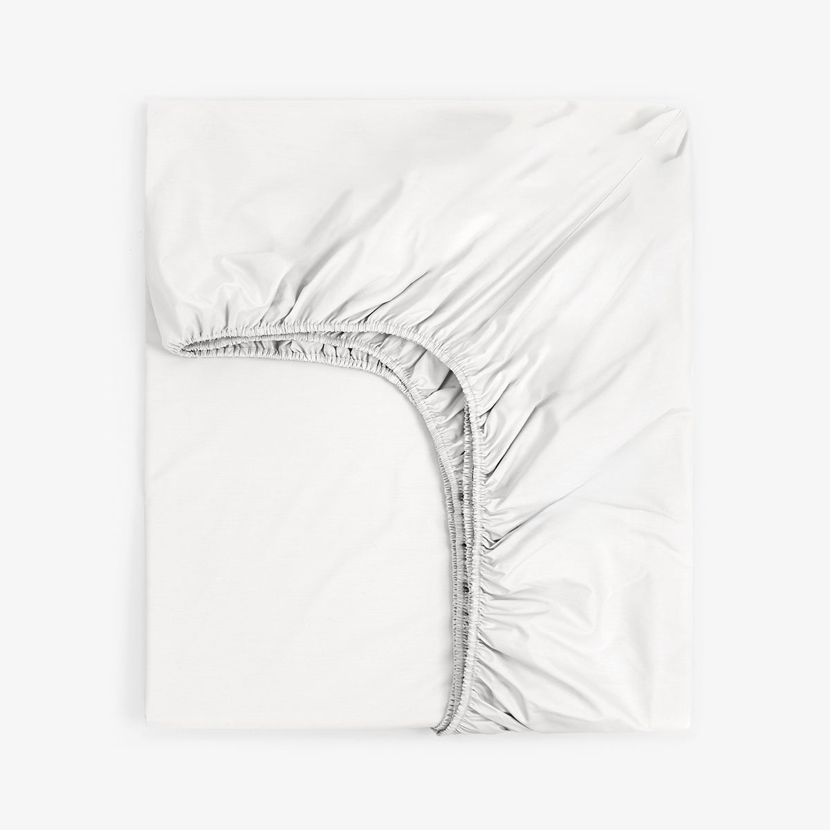 Cearsaf de pat cu elastic ALB PERCALE 140/200/30 cm