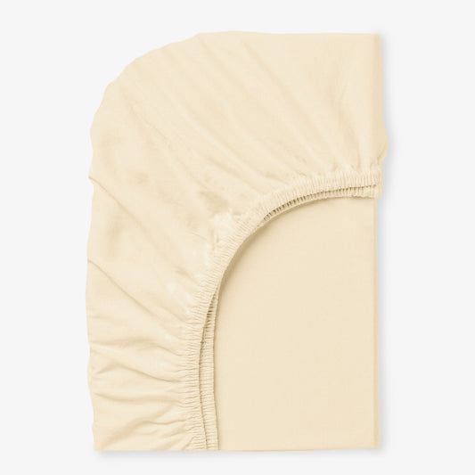 Cearsaf de pat cu elastic ECRU NOU  120/200/25 cm 100% bumbac ranforce